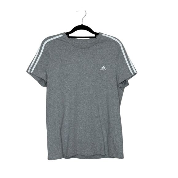 Adidas gray 3 stripes short sleeves tee size Xl - Picture 6 of 13